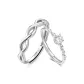 925 Sterling Silver, Starlight Couple Couple Rings