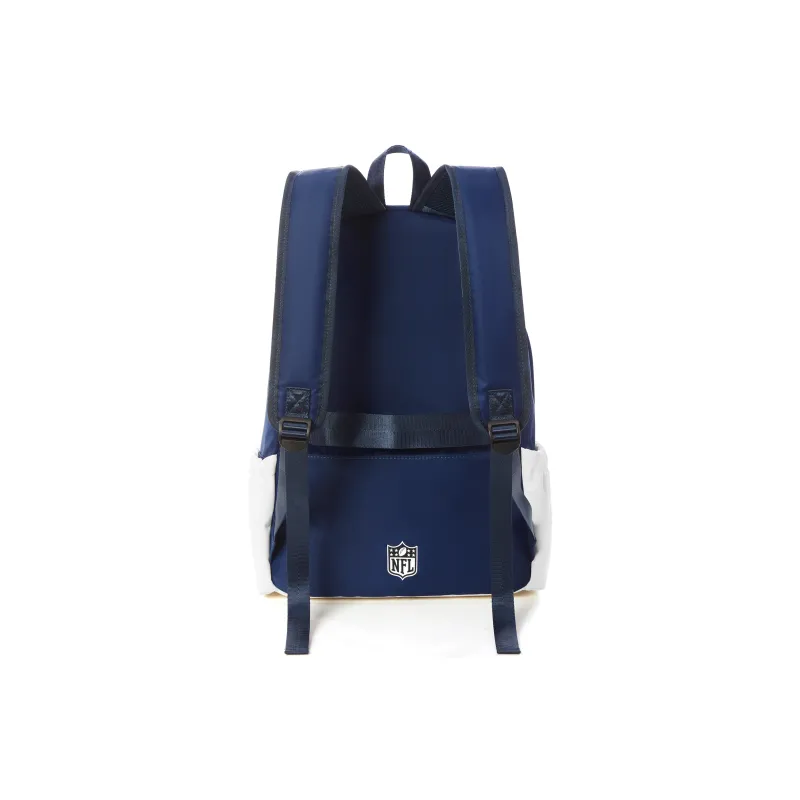 NFL Fabric Backpack Laptop Backpack Regular Unisex Blue White-4