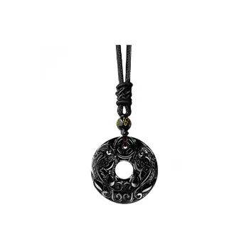 ZHOUBAIFU Obsidian Jade Necklaces Unisex