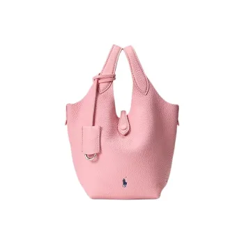 Polo Ralph Lauren Leather One Shoulder Handbag Trumpets Women's Cotton Candy Pink