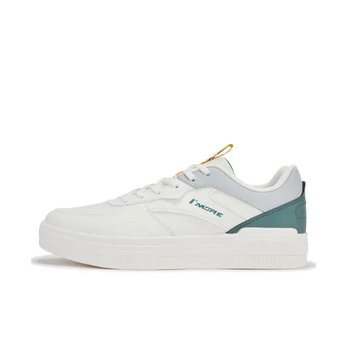 361° Air Force One Slip-Resistant Cushioning Low-Top Skateboard Shoes Men's White Green