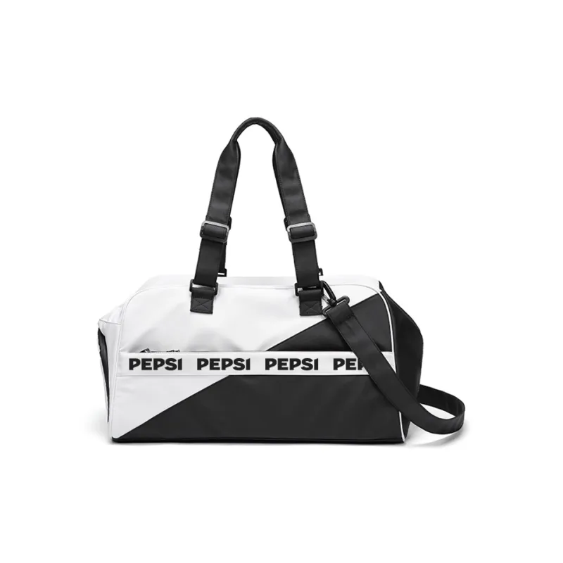 Pepsi Water-Repellent Membrana Dermalis Gym Bag Luggage Bag Handbag Travel Bag Regular Unisex Black-1