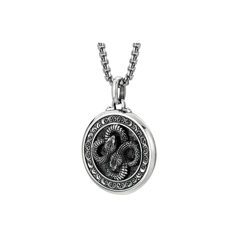MYSH 925 Sterling Silver Necklaces Men's-1