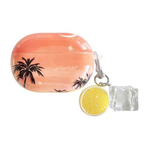 CHRROTA Compatible With Huawei Freebuds 4e Silicone Coconut Tree Wireless Bluetooth Headphone Protective Case