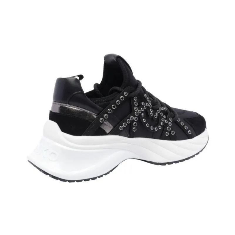 PINKO Stud Detailed Lace Up Sneakers Women's-3