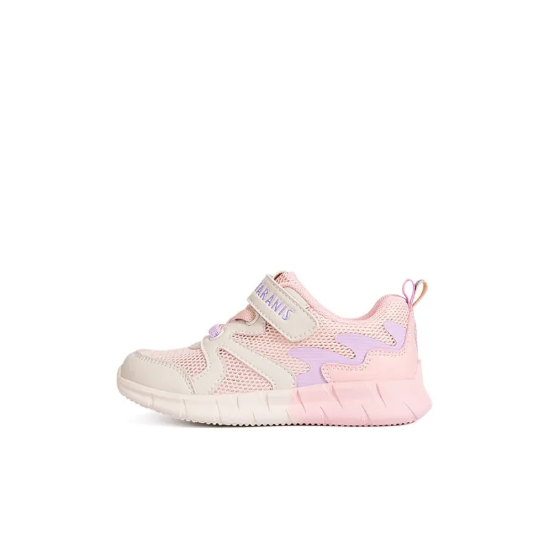 TARANIS Slip Resistant Cushioning Wear Resistant Low Top Kids' Running Shoes Pink/White Children Aged 3 7 Years Old-0