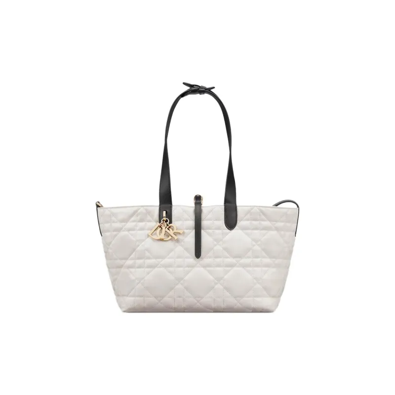 DIOR Toujours Cow Leather Handbag Medium Size Women's Milk White-1