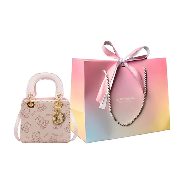 Yalu PU Lady Dior Crossbody Handbag Regular Women's Ecru/Black/Pink/Brown-14