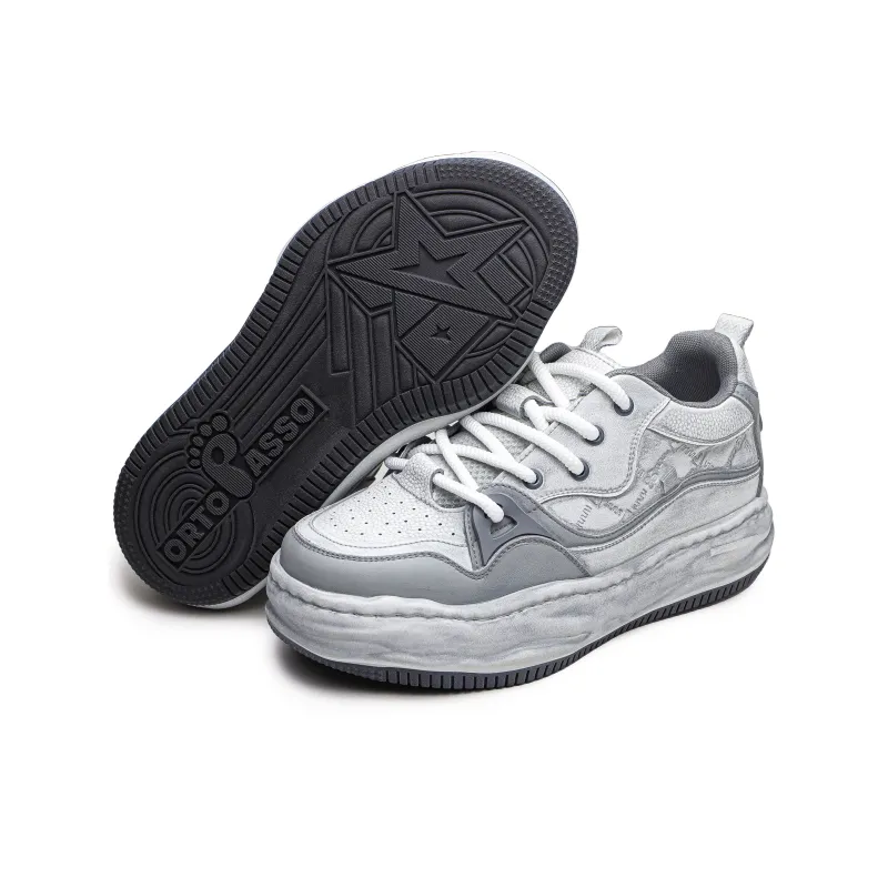 JIETEGONGYANG Cushioned Anti Slip Wear Resistant Waterproof Breathable Height Increasing Low Top Skateboard Shoes Men's-12