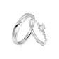 925 Sterling Silver, Starry Couple Couple Rings