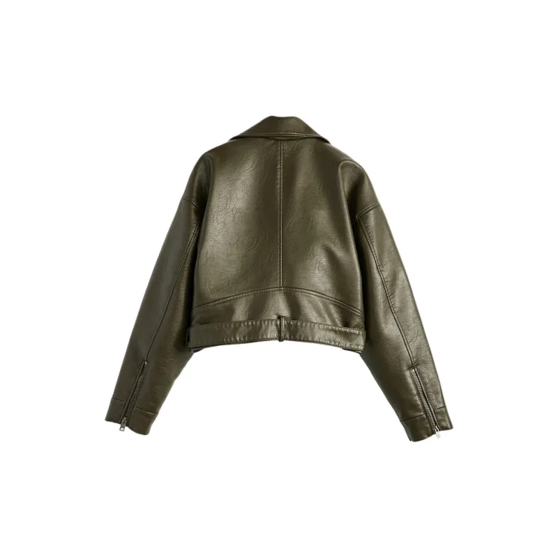 Levi’s Leather Jacket Women's Forest Green-1
