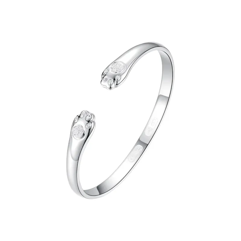 YASHENGZHUBAO 999 Fine Silver Bangles Kids'-0