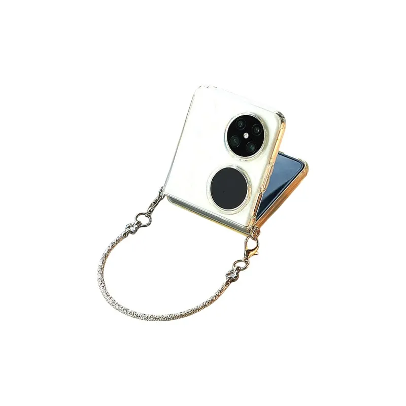 BYZ Silicone Material Small Foldable With Built in Lanyard For Huawei Pocket2 Phone Cases-2
