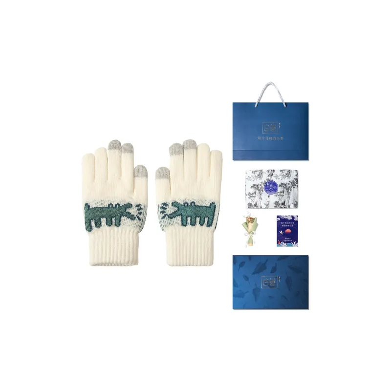 BAIJUAN Acrylic Knit Gloves Unisex-4