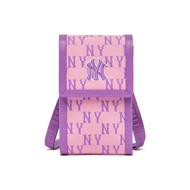 MLB Nylon Shoulder Bag Crossbody Bag Cell Phone Pouch Women's Purple-0