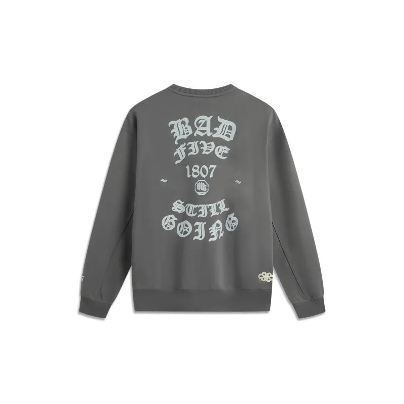 LiNing BadFive Sweatshirt Men's Coal Smoke Gray-1