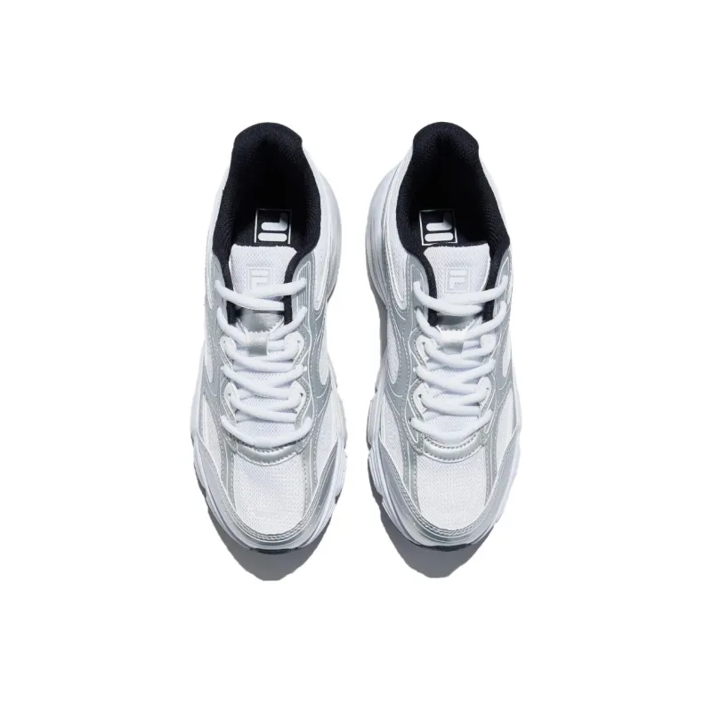 FILA Ranger Slip Resistant And Breathable Low Top Casual Shoes Unisex Silver White-3