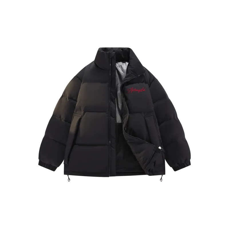 Emoji Down Jacket Unisex Black Red-7