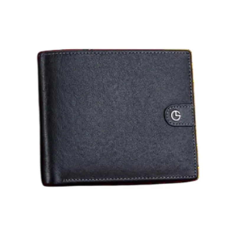 GOLDLION Top Grain Genuine Leather Wallet Men's Black-1