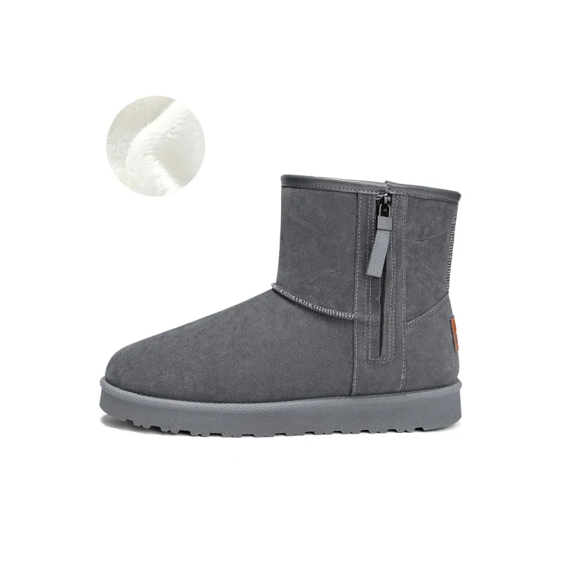 Warrior Warm Coverage Height Increasing Wear Resistant Slip Resistant Short Snow Boots Men's Gray-1