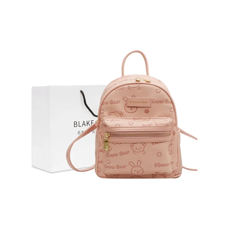 BLAKE FLEETO PU Backpack Women's Ecru/Black/Pink-12