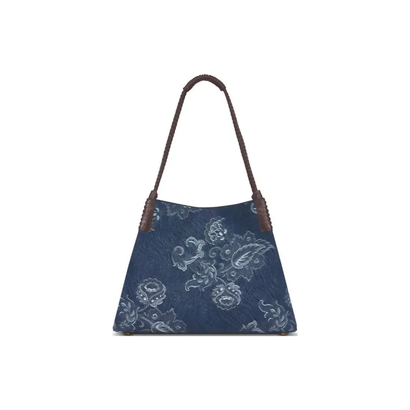 ETRO Jacquard Denim Medium Libra Tote Bag-4