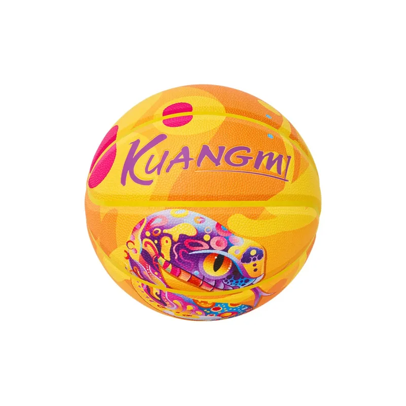Kuangmi PU Basketball Mamba Purple Gold Standard Size 7 Size 6 Size 5 Street Unisex-3