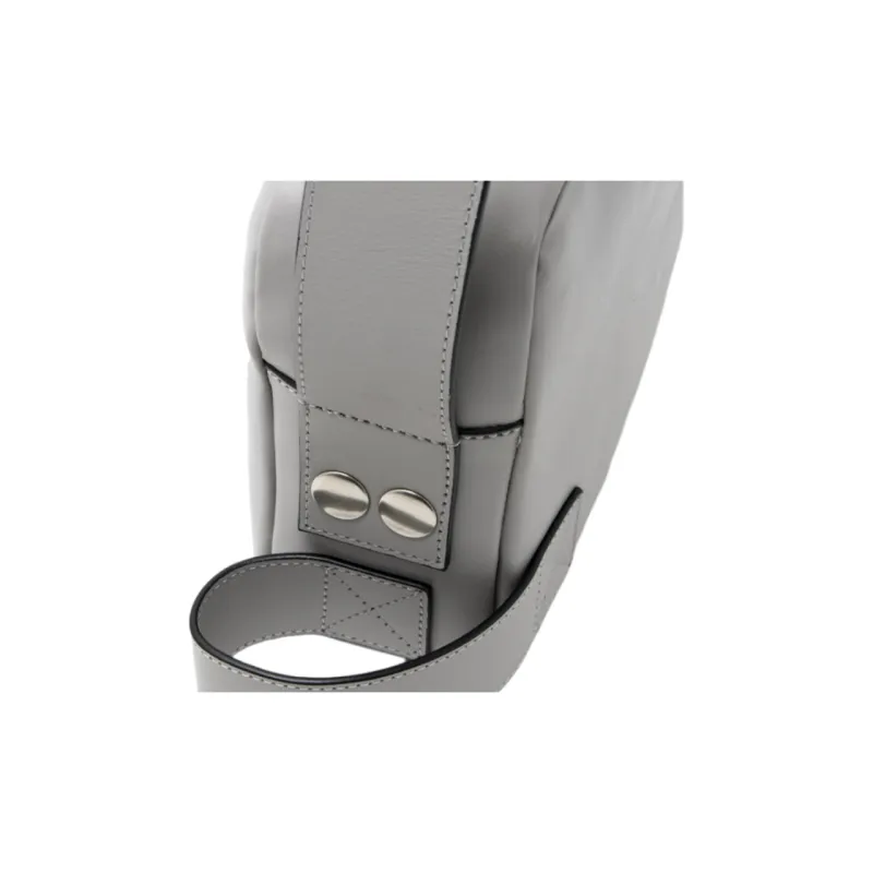 Vivienne Westwood Carrie Cow Leather Shoulder Bag Women's Gray & Black-5