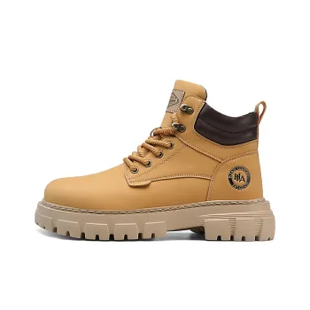 HLA Martin Boots Men Black/Earth Yellow/Dark Brown