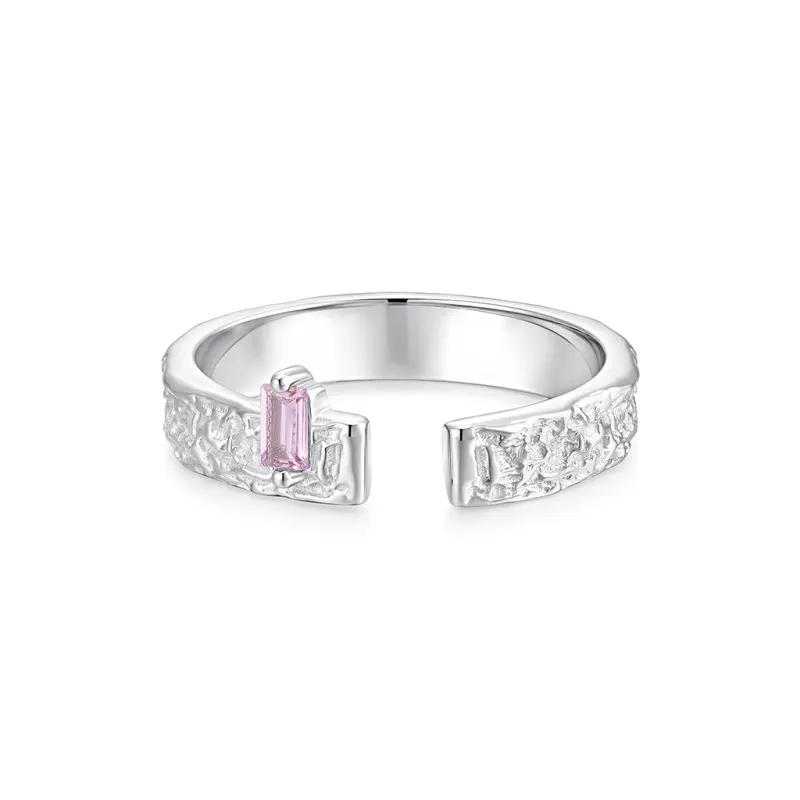 KADER 925 Sterling Silver Rings Women's Silver Pink Birthday Box-1
