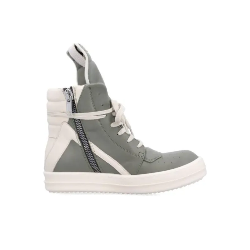 RICK OWENS/RO High Top Skateboard Shoes Women's Green-1