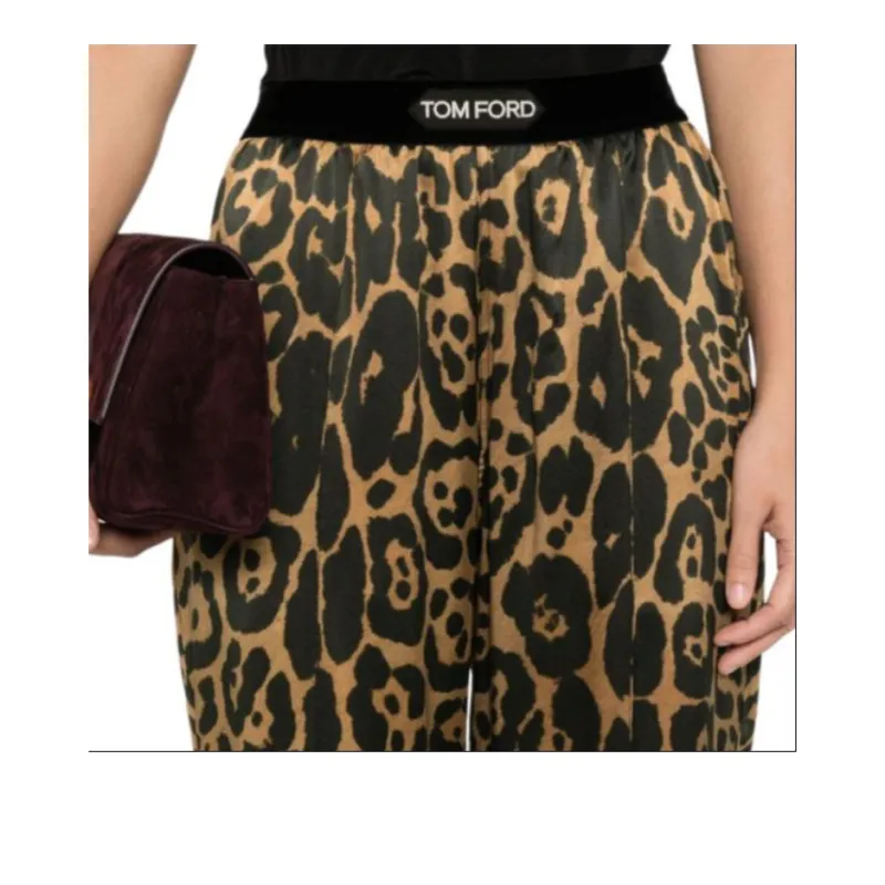TOM FORD Silk Leopard Pants-4