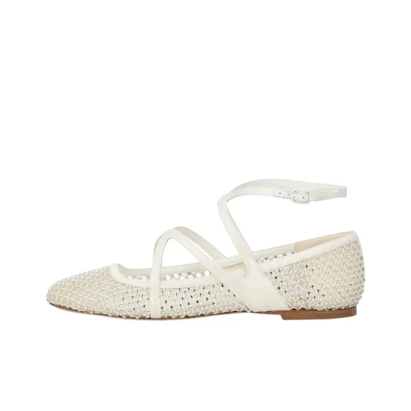 Jimmy Choo Astoria Casual Single Shoes Women's White-0
