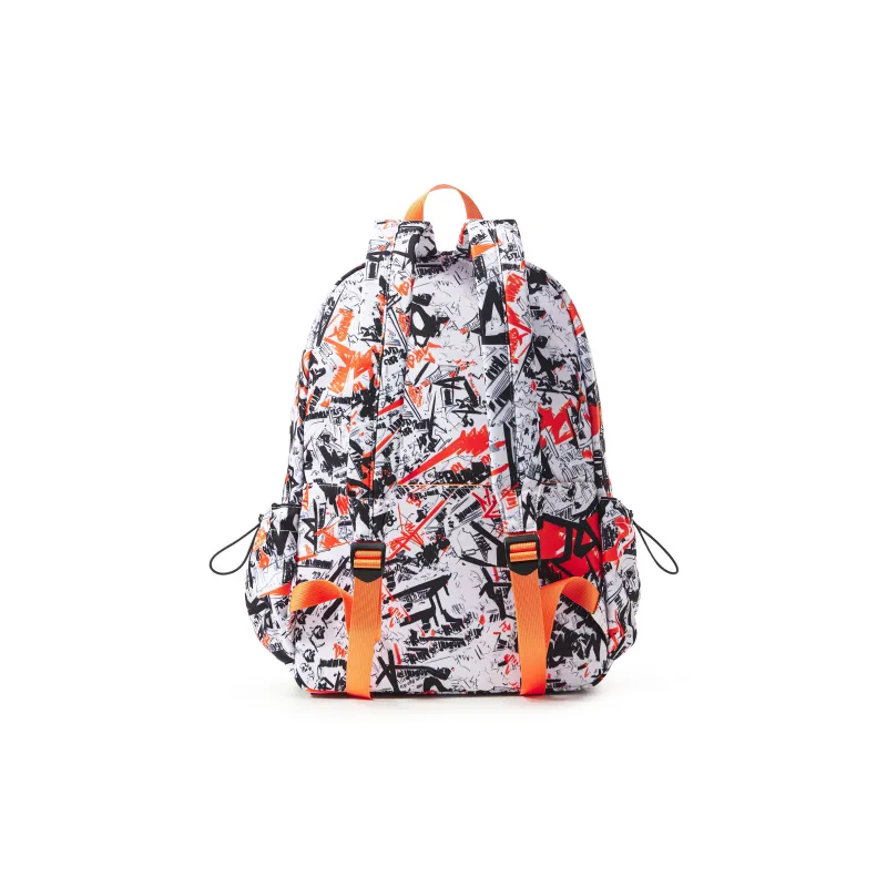 JEANSWEST Fabric Backpack Laptop Bag Regular Unisex Ecru/Blue/Black-4