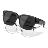 Bright Black Frame with Polarized Gray Lens[821-C2]