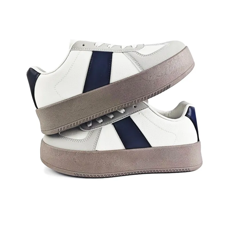 La Chapelle Skateboard Shoes Women's Low Top Beige Black-3