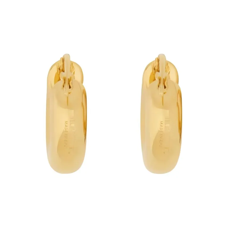 JIL SANDER Brass Earrings Unisex Gold-2