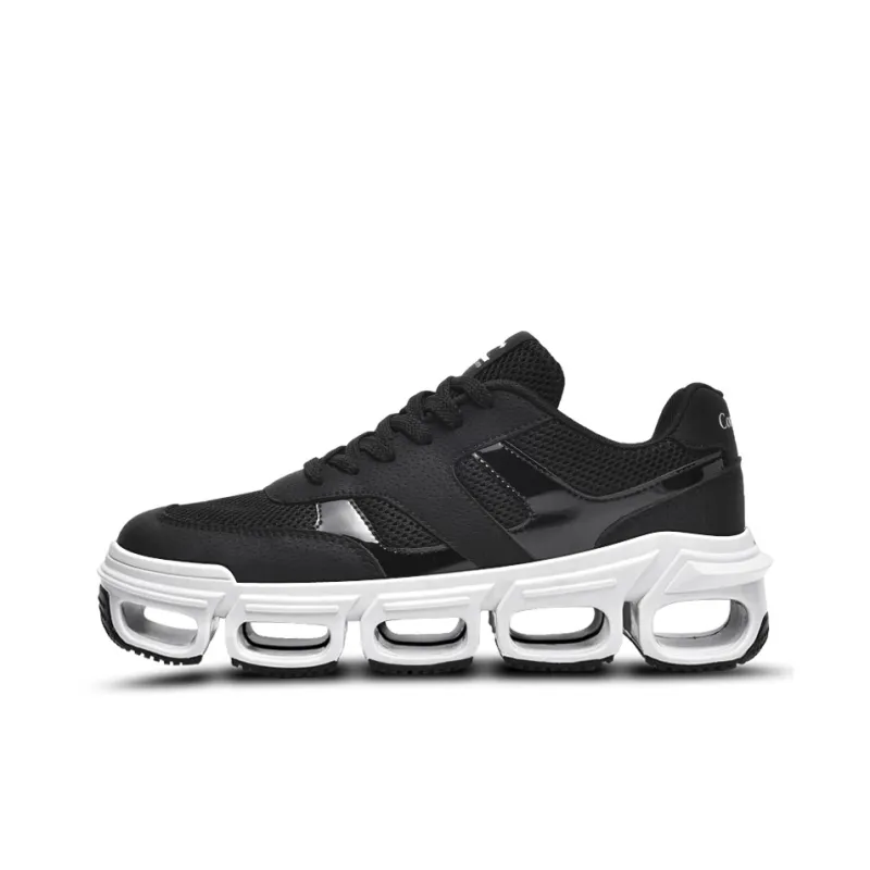 Comanier Cushioned Slip Resistant Breathable Height Increasing Low Top Casual Shoes Men's-7