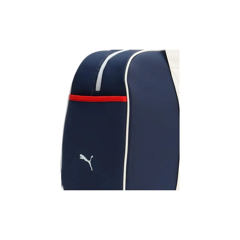 PUMA Synthetic Leather Gym Bag Large Size Unisex Dark Marine Blue & Bright White & Rich Red-4
