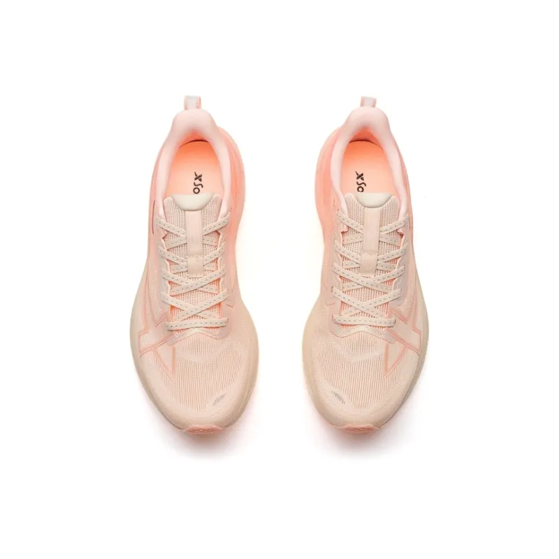 XTEP 2000km 3.0 Anti Slip Wear Resistant Low Top Training Running Shoes Women's Fragrant Peach Fluorescent Light Pink-4