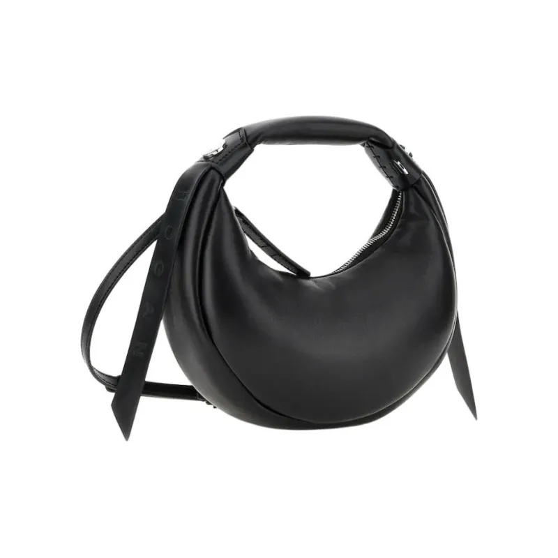 HOGAN Leather One Shoulder Handbags Mini Women's Black-1