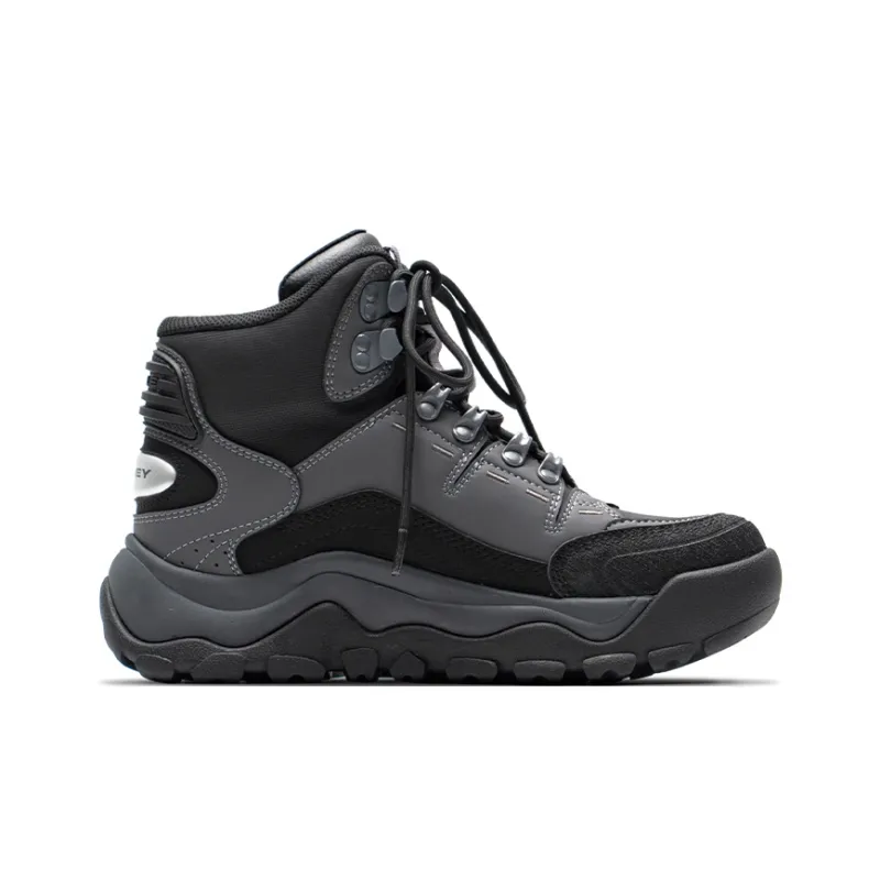 Mule Donkey Height Increasing Warmth High Top Casual Shoes Unisex Black-1