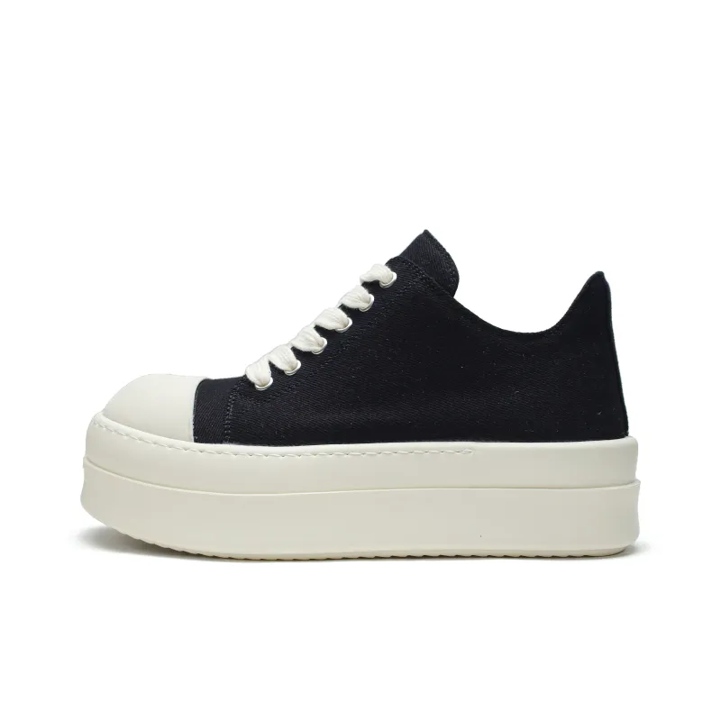 JIETEGONGYANG Slip Resistant Water Resistant And Wear Resistant Low Top Skateboard Shoes Unisex Black-0