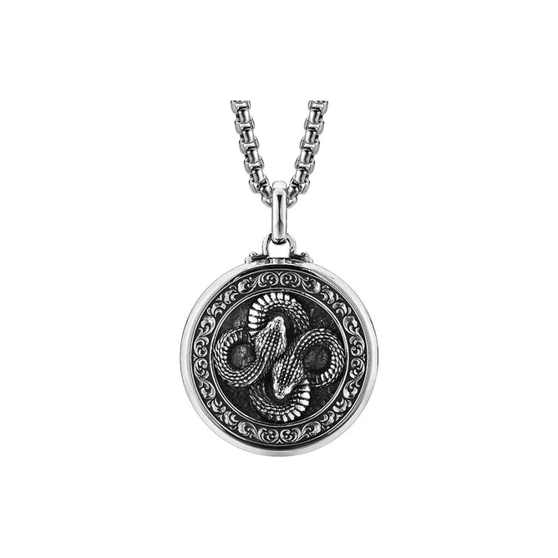 MYSH 925 Sterling Silver Necklaces Men's-0