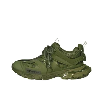 Balenciaga Track 1.0 Low Top Chunky Sneakers Men's Dark Green