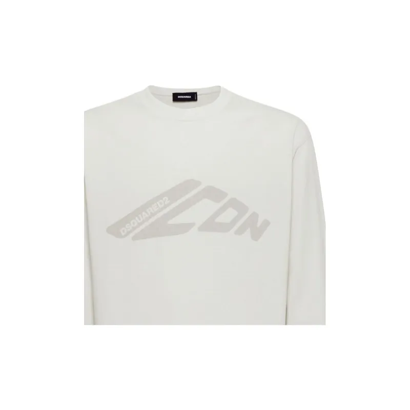 DSQUARED 2 Icon Printed Long Sleeved T Shirt-5