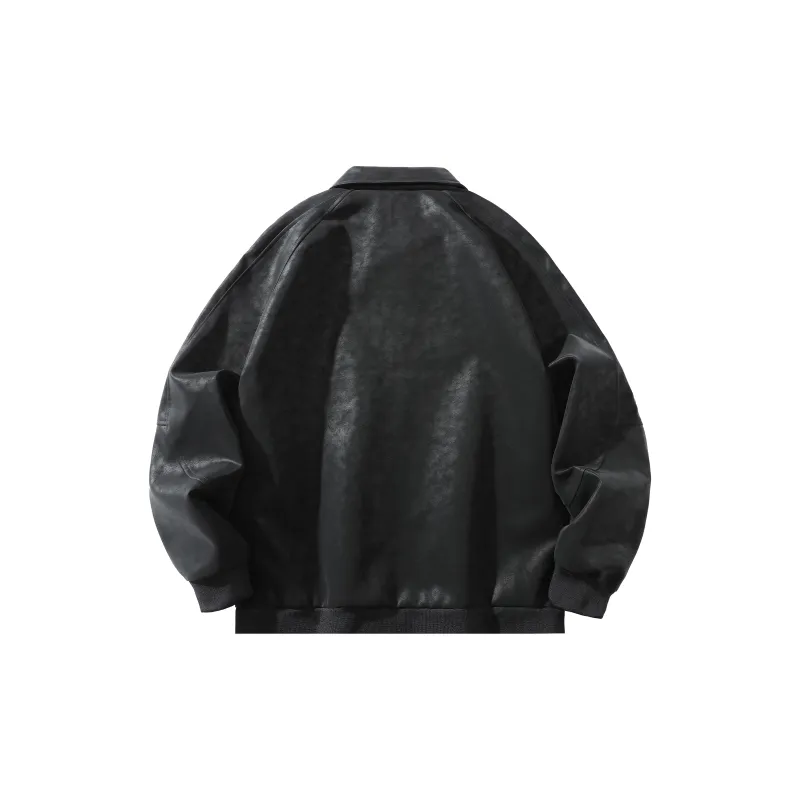 FASTFISH Leather Jackets Unisex Black-1