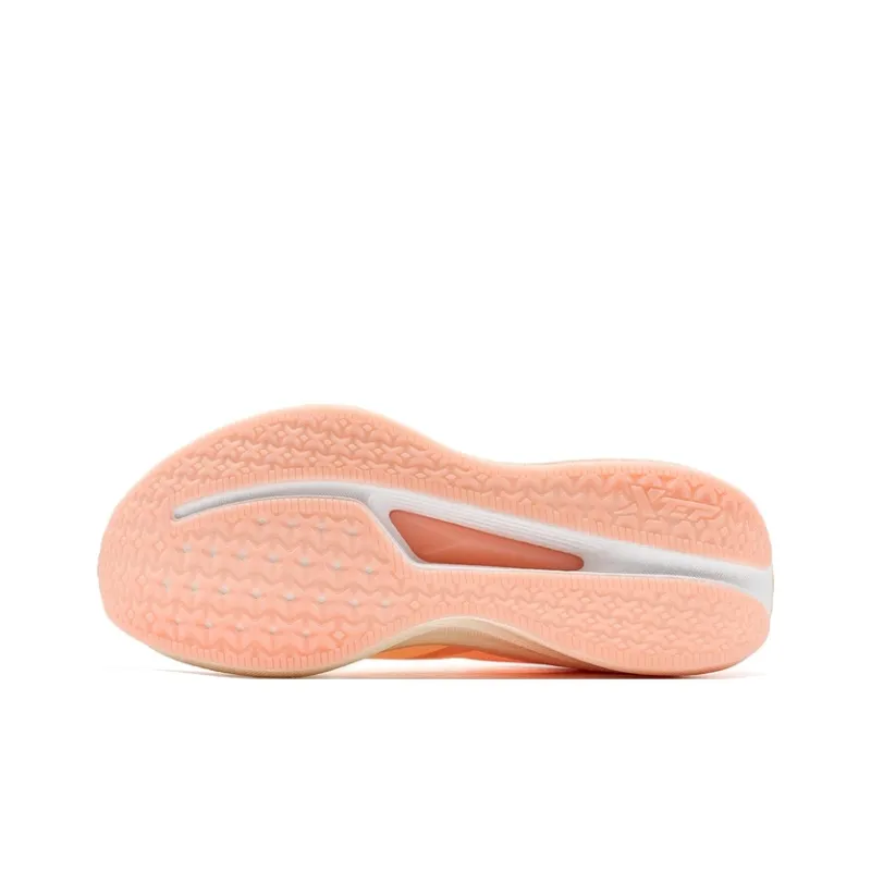 XTEP 2000km 3.0 Anti Slip Wear Resistant Low Top Training Running Shoes Women's Fragrant Peach Fluorescent Light Pink-6