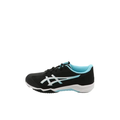 Asics Anti Slip Wear Resistant Low Top Kids' Running Shoes Black/Blue Kids'