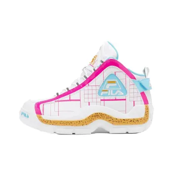 FILA Grant Hill 2 Anti Slip Wear Resistant Mid Top Vintage Basketball Shoes Women's White
